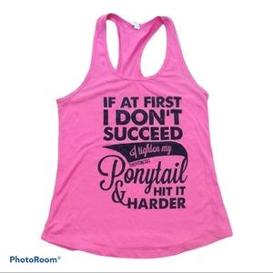Ideal Pink Exercise Graphic Tank Tee
